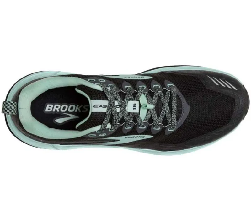 Brooks Women's Cascadia 16 Wide - Ebony/Yucca-4